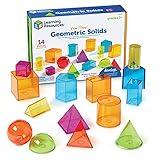 Learning Resources View-Thru Geometric Solids - Geometric Shapes, Back to School Supplies Must Haves, Math Teacher Supplies