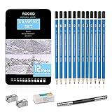 ROCOD Profession Sketch Pencils 6B to 4H for Kids and Adults Drawing, Art Graphite Pencil for Artists Beginner Sketching