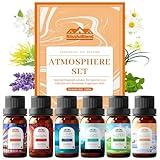 6 Pack Aromatherapy Essential Oils Set Atmosphere Essential Oil for Diffusers for Home and Car,Lavender, Sage,Citrus,Peppermint and Orchid Essential Oil Fragrance Oil for Candle Making 10ML