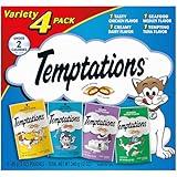 Temptations Classic Crunchy and Soft Cat Treats Feline Favorites Variety Pack, 3 oz., Pack of 4