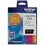 Brother Genuine High Yield Color Ink Cartridge, 3 Pack of LC20E, Replacement Color Ink Three Pack, Includes 1 Cartridge Each of Cyan, Magenta & Yellow, Page Yield Up to 1200 Pages/Cartridge, LC20E