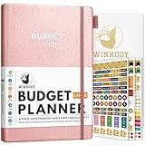 Budget Planner - Large Size 7" x 10" Monthly Bill Organizer with Expense Tracker Notebook, Budgeting Journal & Finance Planner to Take Control of Your Money, Budget Book with Pockets Tabs, Pink