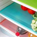 AKINLY 9 Pack Refrigerator Mats,Washable Fridge Mats Liners Easy to Clear Fridge Pads Mat Shelves Drawer Table Mats Refrigerator Liners for Shelves,3Red/3Green/3Blue