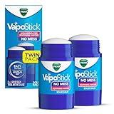 Vicks VapoStick, Solid Balm, No Mess, Soothing Non-Medicated Vicks Vapors, Easy-To-Use No-Touch Applicator, Quick Dry, Lightweight Skin Feel, 1.25oz x 2