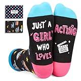 HAPPYPOP Theater Gifts for Actors Women - Drama Gifts for Theatre Lovers, Funny Theater Socks