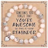 Jewelry&Card Christmas Gifts for Women Teen Girls, Sometimes You Forget You're Awesome Bracelets, Inspirational Christmas Gifts for Mom, Daughter, Sister, Best Friends on Christmas Birthday