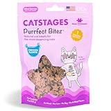 Catstages by Nina Ottosson Purrfect Bitez Natural Crunchy Cat Treats for Puzzles, Toys, Feeders, & Training, USA-Made, Real Chicken Flavor, 4oz