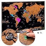 Atlas & Green Scratch Off World Map with all U.S States. Large 28x16.5" Travel Map. Places I've Been Map of the World Poster Scratch Off Map. Scratch Off Map. World Travel Map with Accessories and Gift Tube