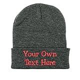 Love Sketches Custom Embroidered Beanie Men Women Unisex Plain Cuffed Knit Skull Cap Hat (DkHeather)