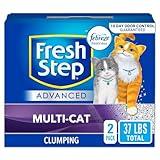 Fresh Step Advanced Multi-Cat Clumping Litter With Febreze Freshness, Fresh Step Clumping Cat Litter Extra Strength Formula With Guaranteed Odor Control, 37 lbs. (2 x 18.5 lb. Box)