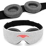 Manta Sleep Mask - 100% Light Blocking Eye Mask, Adjustable Sleeping Mask with Detachable Eye Cups, Ultra Comfortable for Women & Men, Zero Pressure on Lashes, Perfect for Deep Rest/Travel/Shift Work