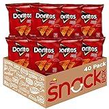 Doritos Flavored Tortilla Chips, Nacho Cheese, 1 Ounce (Pack of 40)