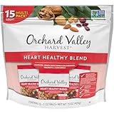 Orchard Valley Harvest Heart Healthy Blend, 1 Ounce Bags (Pack of 15), Almonds, Cranberries, Walnuts, and Chickpeas, Gluten Free, Non-GMO, No Artificial Ingredients