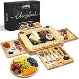 SMIRLY Charcuterie Boards Gift Set: Charcuterie Board Set, Bamboo Cheese Board Set - House Warming Gifts New Home, Wedding Gifts for Couple, Bridal Shower Gift