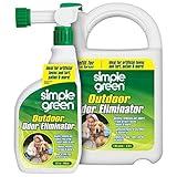 Simple Green Outdoor Odor Eliminator for Pets, Dogs, Ideal for Artificial Grass & Patio (32 oz Hose End Sprayer & 1 Gallon Refill)