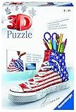 Ravensburger Sneaker American Style - 112 Piece 3D Jigsaw Puzzle | Precision Fit for Kids and Adults | Easy Click Technology | Durable Display Piece | Over 130 Years of Quality