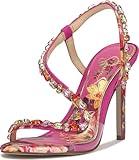 Jessica Simpson Women's Jaycin Embellished Heeled Sandal, Pink Combo, 7