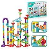 113 Pcs Marble Run for Kids,Marble Run Compact Set, STEM Learning Toy, Construction Building Blocks Toys, STEM Marble Runs for Kids GD-352