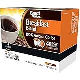 Great Value Breakfast Blend Medium Roast Coffee K-Cups, 0.33 oz, 48 count (2 Pack)