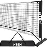 MTEN Pickleball Net, Portable Pickleball Net for Driveway, 22 FT USAPA Regulation Size, Steady Metal Frame, with Carrying Bag for Backyards, Driveways, Outdoor Indoor