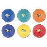 Champion Sports Rhino Playground Ball Set, 8.5"D -Two-Ply, Nylon Wound - Set of 6 Colors