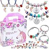 COO&KOO Charm Bracelet Making Kit, A Unicorn Girls Toy That Inspires Creativity and Imagination, Crafts for Ages 8-12 with Jewelry Making & Art Kit Perfect Gifts, Self-Expression!