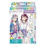 Make It Real Fashion Design Sketchbook for Girls - Digital Dream Kit with 110 Stickers, Stencils, Design Guide - Emoji & Food Inspired Fashion, Creative Gift Kids Ages 6+, Develops Real-World Skills