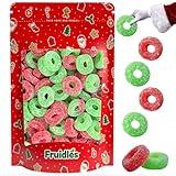 Fruidles Christmas Red and Green Jelly Wreaths Gummy, Gluten-Free, Fun & Festive Holiday Gummies Snacking (Half-Pound)