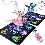 Dance Mat Toys for 3-12 Year Old Girls Boys,Dance Mat for Kids with Light Up 12-Buttons, Music Dance Toy for Toddler with 5 Modes & Bluetooth,Birthday Xmas Gifts for 3 4 5 6 7 8 9 10+ Year Old Kids