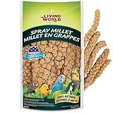 Living World - Millet Spray for Birds, 3.5 Oz – Premium Treat for Budgies, Canaries, Finches, Cockatiels and Other Pet Birds