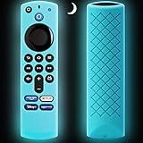 Firestick Remote Cover Glow in The Dark - TV Stick 4k Remote Cover 3rd Gen, Firestick Remote Case Anti Slip Silicone Sleeve (Blue)