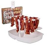 The Original Makin Bacon Microwave Bacon Dish - Makes Crispy Bacon in Minutes - Simple, Quick, and Easy to Use - Reduces Fat Content for a Healthier Meal - Molded in The USA