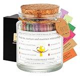 Bible Verse Jar,Bible Prayer Scripture Cards Jar-Christian Gifts For Women Men Teen Friends,Birthday Gifts For Women Grandma Mom Sister,Church Religious God Spiritual Growth & Interpersonal Connection