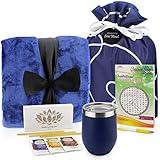 Get Well Soon Gifts for Women or Men - Gift Set Includes Luxury Blanket, Temperature Retention Cup, TLC Tea Kit & Inspirational Word Search Book - After Surgery, Thinking of You Care Package