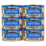 Kirkland Chicken Breast in Water 12.5 oz. cans - 6 count - Premium Chunk - Great for chicken salad, quesadillas, soups, and casseroles