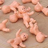 JUXINGDAZYF 24 Pieces Mini Plastic Baby Favor Supplies for Baby Shower and Ice Cube Game, 1.2 Inch Non-Edible Cake Toppers(Latin)
