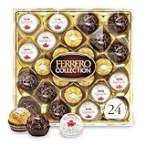 Ferrero Collection, 24 Count, Premium Gourmet Assorted Hazelnut Milk Chocolate, Dark Chocolate and Coconut, 9.1 oz