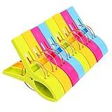 Danmu Beach Towel Clips, Beach Clips, Towel Clips for Beach Chairs Cruise, Heavy Duty Clothes Pins-Keep Your Towel from Blowing Away, Beach Accessories for Vacation Must Haves (Multicolor-8pcs)