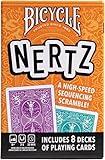 Bicycle Nertz Playing Card Game, 8 Decks of Playing Cards, Fast, Fun, Competitive Multiplayer Solitaire Game, Up to 8 Players, Jumbo Index