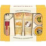 Burt's Bees Christmas Gifts, 6 Skincare Stocking Stuffers Products, Tips & Toes Set - Pomegranate Lip Balm, Almond Milk & Honey Hand Creams, Coconut Foot Cream, Lemon Butter Cuticle Cream & Hand Salve