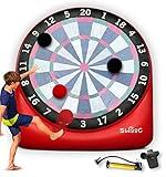 SWOOC Games - Giant Kick Darts (Over 6ft Tall) with 15+ Games Included - Jumbo Soccer Darts with Air Pump - Big Inflatable Games - Carnival Games - Giant Outdoor Games & Activities - Giant Yard Games