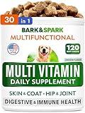 BARK&SPARK Multivitamin Chewable Treats for Dogs - Glucosamine Chondroitin for Joint Support + Omega for Skin & Coat + Probiotics - Multi Vitamin for Dogs Health - Dog Vitamins and Supplements