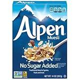 Alpen Muesli Cereal, No Sugar Added, 14 Ounce (Pack of 6)