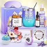 Gifts for Women, Birthday Gifts for Women Self Care Package Gifts for Women Pamper Gifts Baskets for Women Her,Friends,Mom,Wife 11 pcs Lavender Purple Gifts Mothers Day Gifts for women