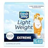 Fresh Step Light Weight Cat Litter Extreme With Febreze Freshness, Lightweight Clumping Litter, 15.4 lb. Box