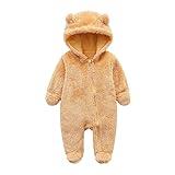 Fluffy Outfits Warm Romper Jumpsuits for Baby Boy 3-6 Months in Daily Wear Yellow
