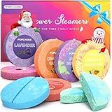 POPCHOSE Shower Steamers Aromatherapy 8 Scents- Christmas Stocking Stuffers, Birthday Gifts for Women, Mom, Men, Self Care Gifts with Natural Essential Oil, Stress Relief & Home Spa Shower Bombs