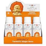 Ginger Rescue, Turmeric Shots by The Ginger People – Immunity Boosting, Caffeine Free Energy, Digestive Heath, Turmeric, 2 Fl Oz (Pack of 12)