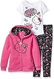 Hello Kitty Big Girls' 3 Piece Hooded Legging Set , Pink Pink, 8