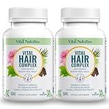 VITAL NUTRITIVE Vital Hair Complex -Hair Growth Vitamins for Women and Men -Biotin & Vitamin B -Hair Growth Supplement for Healthy Hair Skin & Nails -Hormone & Gluten Free -Hair Vitamins for Women